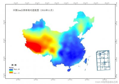 ​全国多年平均相对湿度空间分布数据/平均气温/降雨量分布数据