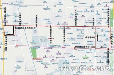 ​西安新开135路公交车 途经大寨路连接西三环与唐延路