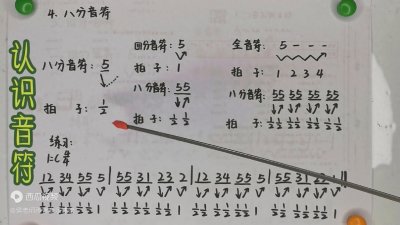 ​美女老师手把手教你乐理知识，认识音符之八分音符，零基础...