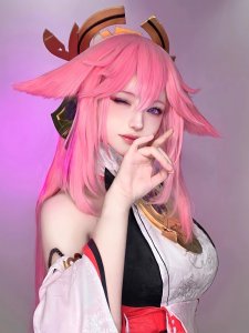 ​原神八重神子失去尊严cos图片照片是啥意思