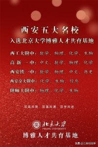 ​西工大附中、陕师大附中等西安五校入选北京大学博雅人才共育基地
