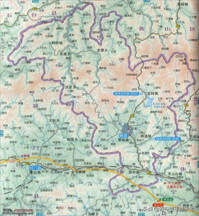 安徽省地图各县分布图（安徽省各市县地图）(72)