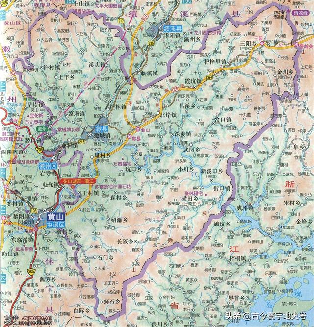 安徽省地图各县分布图（安徽省各市县地图）(70)