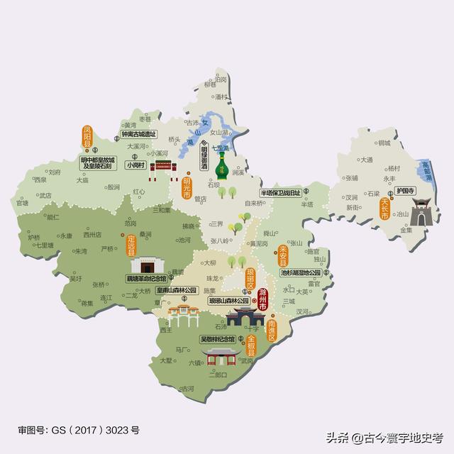 安徽省地图各县分布图（安徽省各市县地图）(45)