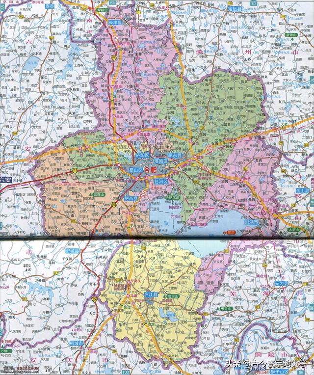安徽省地图各县分布图（安徽省各市县地图）(6)