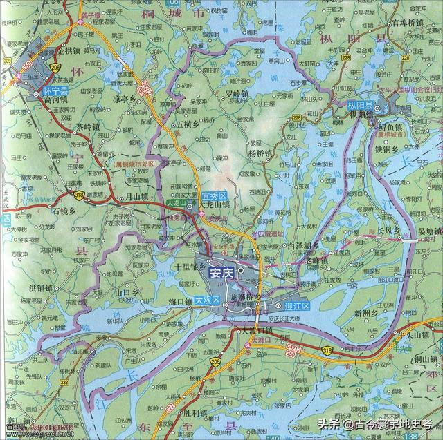安徽省地图各县分布图（安徽省各市县地图）(20)