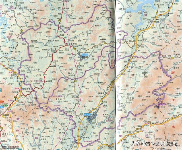 安徽省地图各县分布图（安徽省各市县地图）(95)