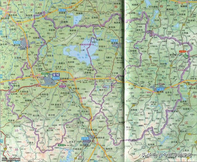 安徽省地图各县分布图（安徽省各市县地图）(97)