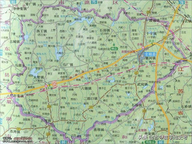 安徽省地图各县分布图（安徽省各市县地图）(51)