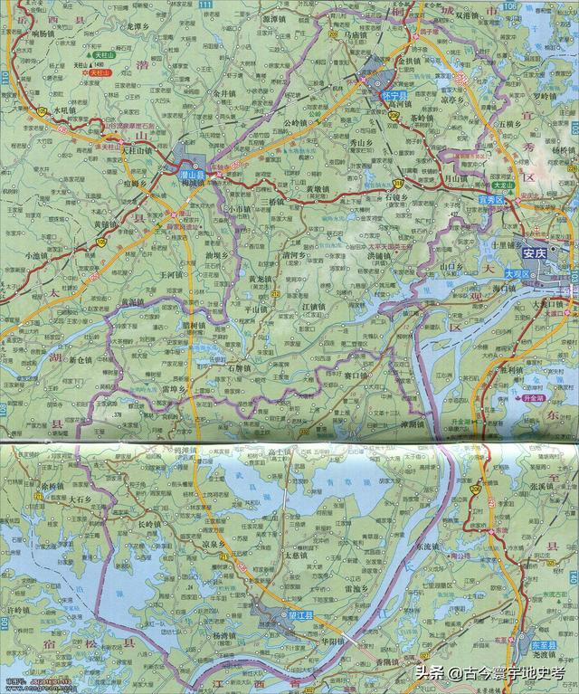 安徽省地图各县分布图（安徽省各市县地图）(17)