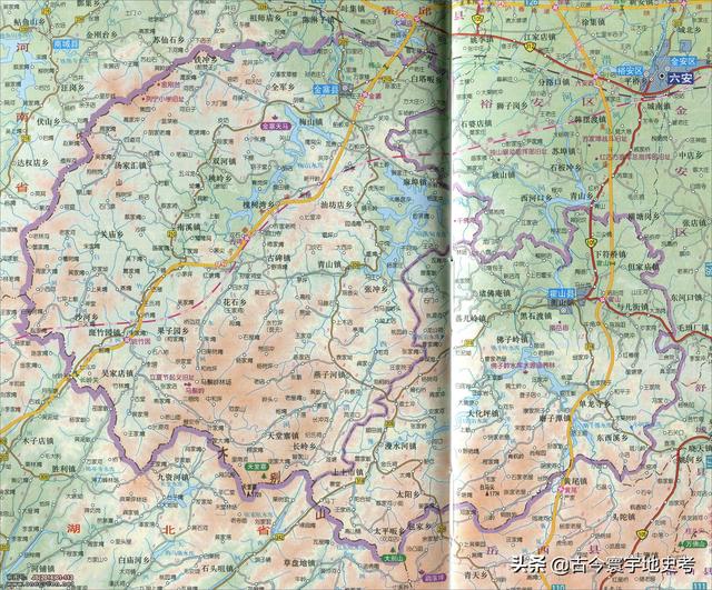 安徽省地图各县分布图（安徽省各市县地图）(100)