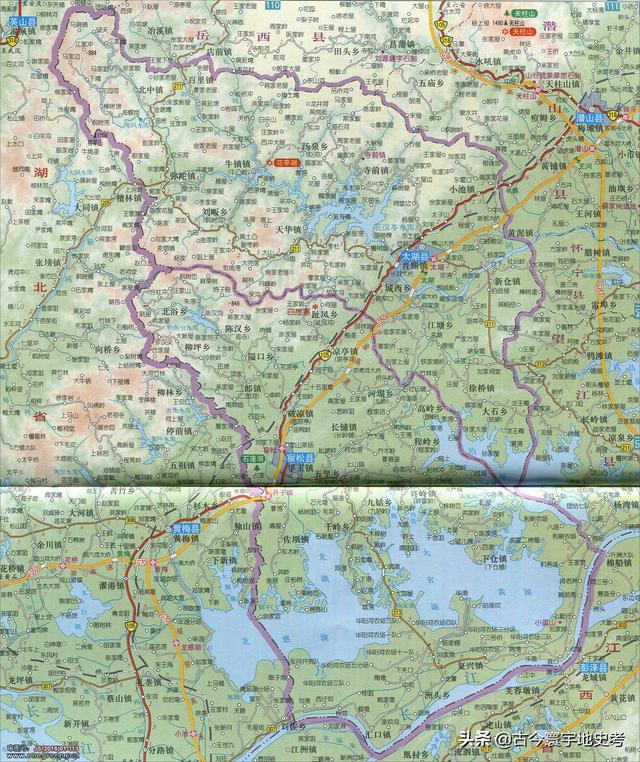 安徽省地图各县分布图（安徽省各市县地图）(18)