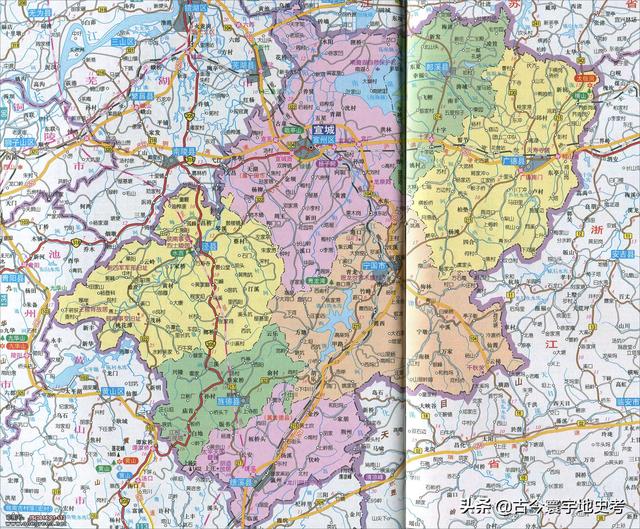 安徽省地图各县分布图（安徽省各市县地图）(92)