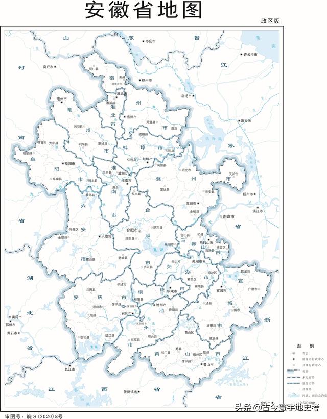 安徽省地图各县分布图（安徽省各市县地图）(1)
