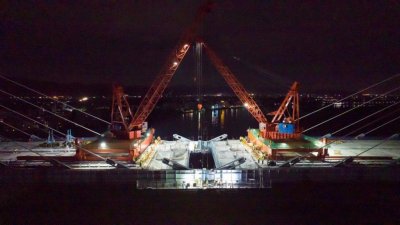 ​成功“牵手”！潮汕环线高速京灶大桥主桥顺利合龙