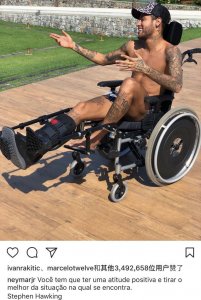 ​内马尔社交网络致敬霍金，引发舆论批评：不尊重逝者