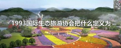 ​1993国际生态旅游协会把什么定义为