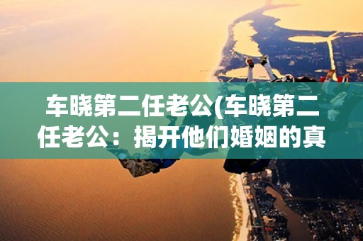 车晓第二任老公(车晓第二任老公：揭开他们婚姻的真相)